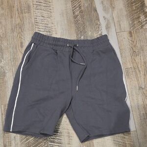 Maniere De Voir Gray Athletic Shorts Minimalist Design